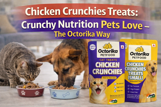 Chicken Crunchies Treats: Crunchy Nutrition Pets Love - The Octorika Way